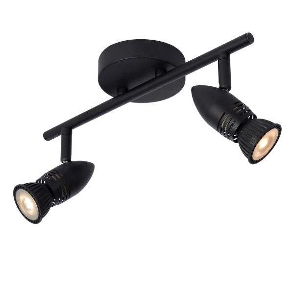 Lucide CARO - Ceiling spotlight - 2xGU10 - Black - detail 3